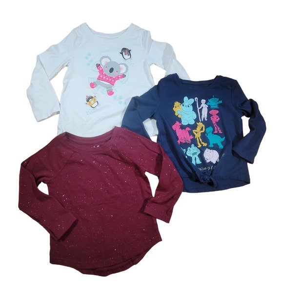 Cat & Jack Other - Lot of 3 Long Sleeve T-shirts Cat & Jack / Disney Girl's 3T